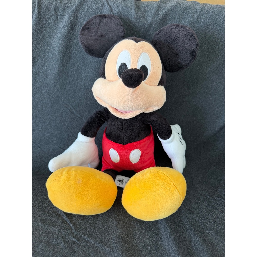 Disney Store Mickey Mouse Plush Stuffed Animal Classic Red Shorts Yellow Shoes